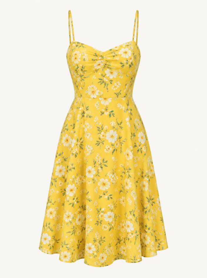 Yellow Floral Sundress