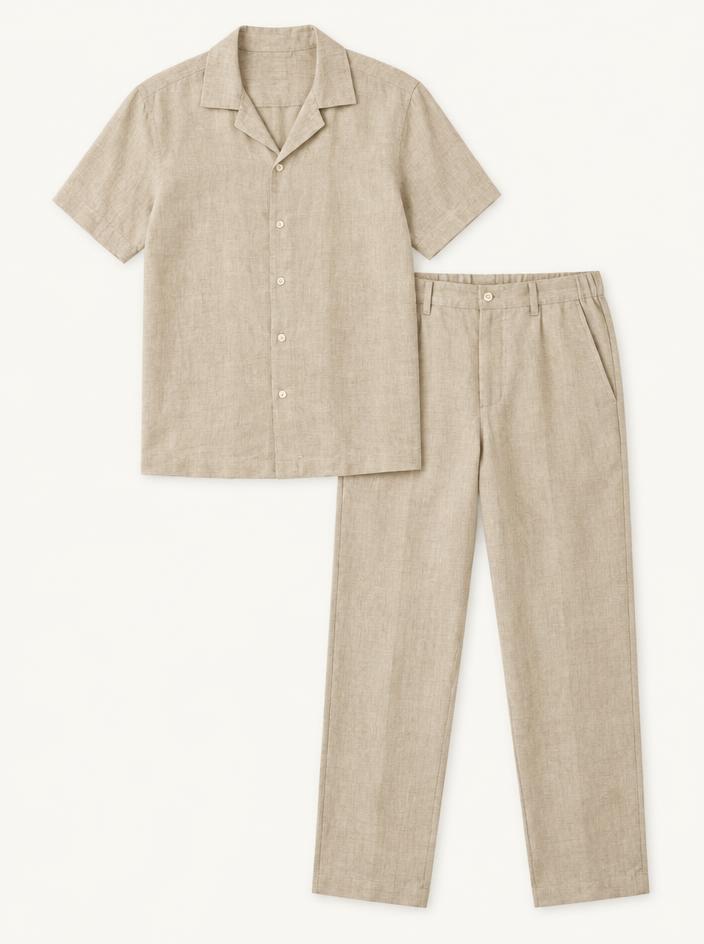 Beige Linen Co-ord Set