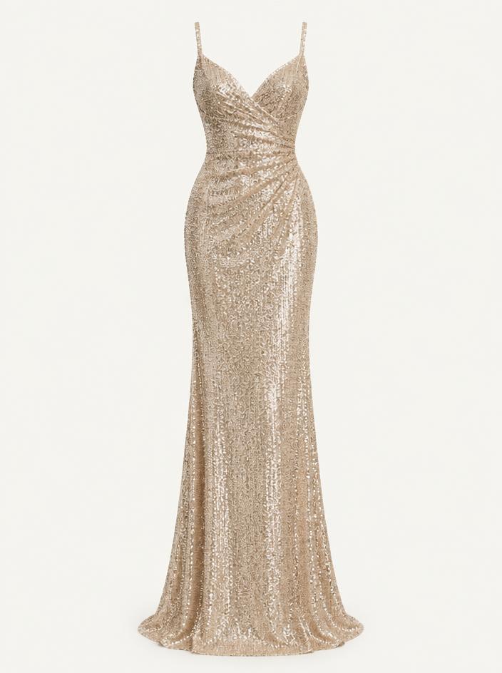 Champagne Sequin Gown